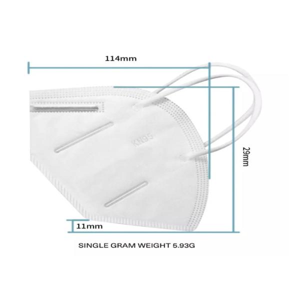 Adult Size Kn95 Dust Mask , Disposable Kn95 Mask Hospital Food Industry
