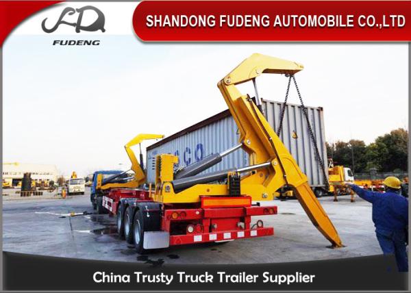 Quality Heavy Duty Self Unloading Container Trailer With Hydraulic Container Lifter for sale