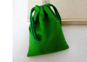 Small Size Custom Green Velvet Drawstring Bags Soft To Protect Jewelry