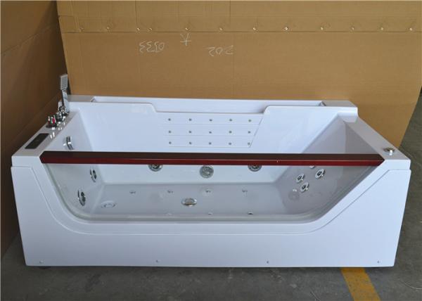 Quality Double Ended Jacuzzi Whirlpool Bath Tub With Water Heater Left Center Drain for sale