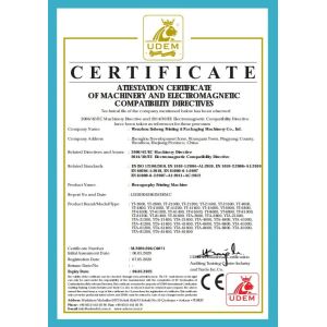 Wenzhou lisheng printing & packaging machinery CO.,LTD Certifications