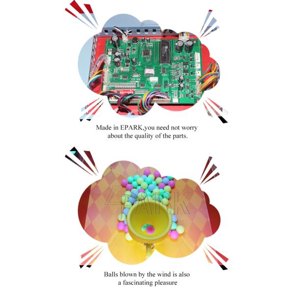Cute Lucky Ball Amusement Game Machines / Lottery Ticket Machine