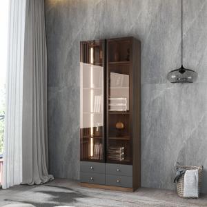 China Aluminum Edge Large Wooden Bookcase Modern E1 Grade PB Melamine Filing Cabinet wholesale