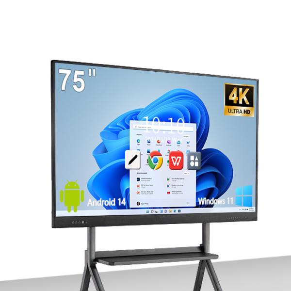 Quality Qtenboard Factory Price Touch Screen All in One 75 Inch Interactive White Board for sale