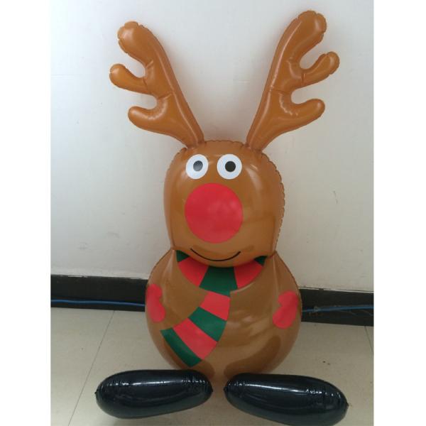 Factory Customized Shop or Family Christmas Roof Decoration Inflatable Santa Claus on Fire