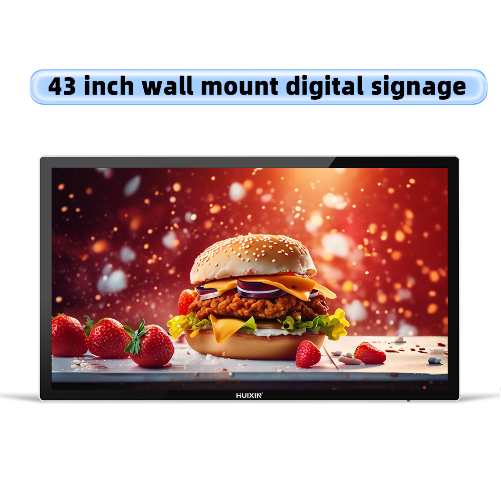 China Easy Mounting 43-Inch Interactive DOOH Display Wall-Mounted Digital Signage Media Player for Shopping Malls and Retail Stores on sale