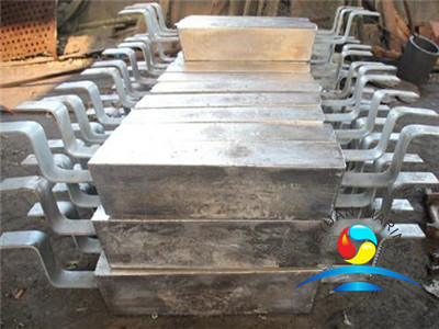 Welding Type Zinc Anode for Hull(double iron foot) outfitting equipment zinc anode