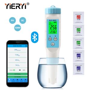 China Yieryi BLE-9902 pH Meter with Bluetooth – 3-in-1 EC &amp; Temperature Measurement for Accurate Water Testing in Pools, Tanks, and Gardens wholesale