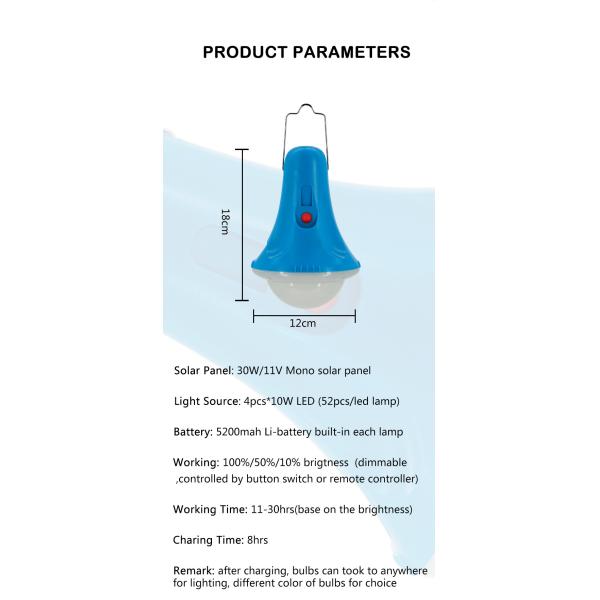 Mini Solar Panel Station Lighting Generator Home Portable With Bulb IP65