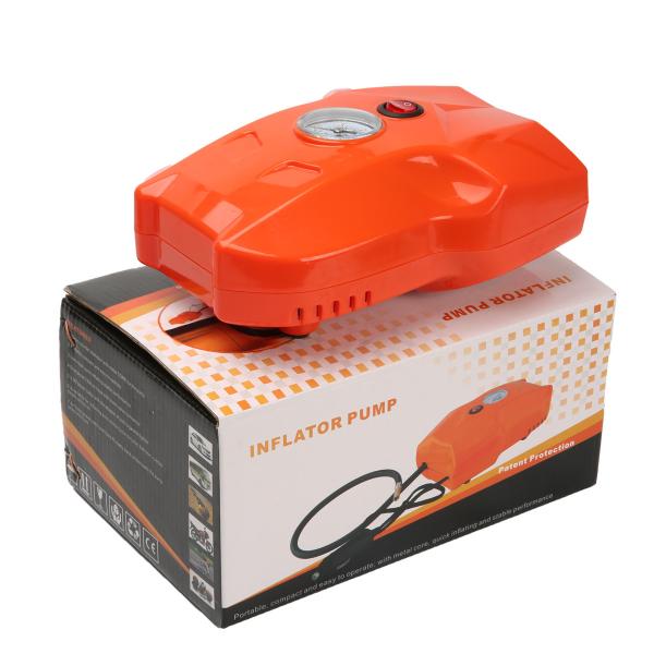 Quality 12V Portable Tire Inflator With Gauge Inflatable Head Switchable for sale