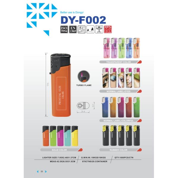 Dongyi Windproof Gas Lighter High Quality Dy-F002