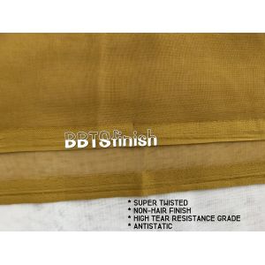 Golden selvedge spun polyster voile super twisted full voile BBTSfinish®