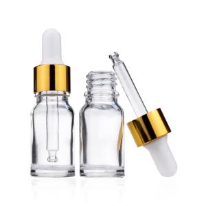 China 10ml Transparent Bottle For Essential Oil With Glass Dropper Manufacturers Hot Sale wholesale