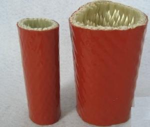 China Silicone Rubber Coated Fiberglass Sleeving  Heat-Insulation And Flame-Resistance wholesale