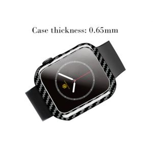 Lightweight Shockproof Carbon Fiber Apple Watch Case
