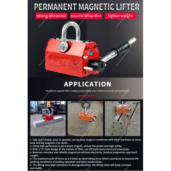 Durable Permanent Magnetic Lifter for Steel Scraps Handling in Building Material Shops