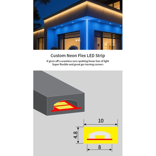 IP65 Adhesive Back LED Strip Lights Flexible Indoor Outdoor LED Strip Lights For Stairs