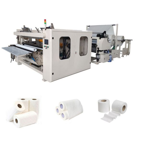 Edge Embossing PLC Fully Automatic Toilet Paper Making Machine Rewinding
