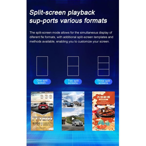 75 inch Indoor Advertising Player Signage with Customizable Aluminum Alloy Frame and Advanced Android Operating System