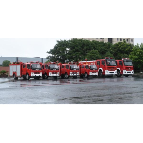 LHD Howo 116HP 6 Tires Firefighter Truck With 3000L Water Tank