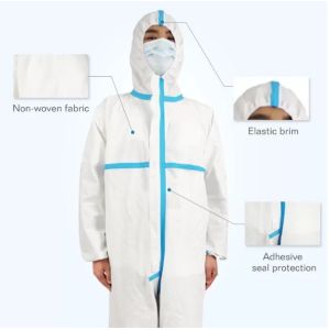 China PP PE SMS Disposable Coverall Suit Excellent Liquid Penetration Resistance wholesale