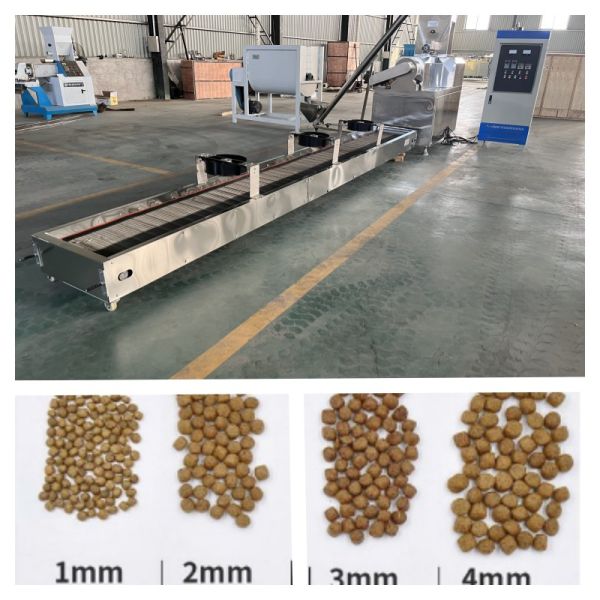 1-12mm Stainless Steel Floating Fish Feed Production Line Main Motor Power 5.5-132kw