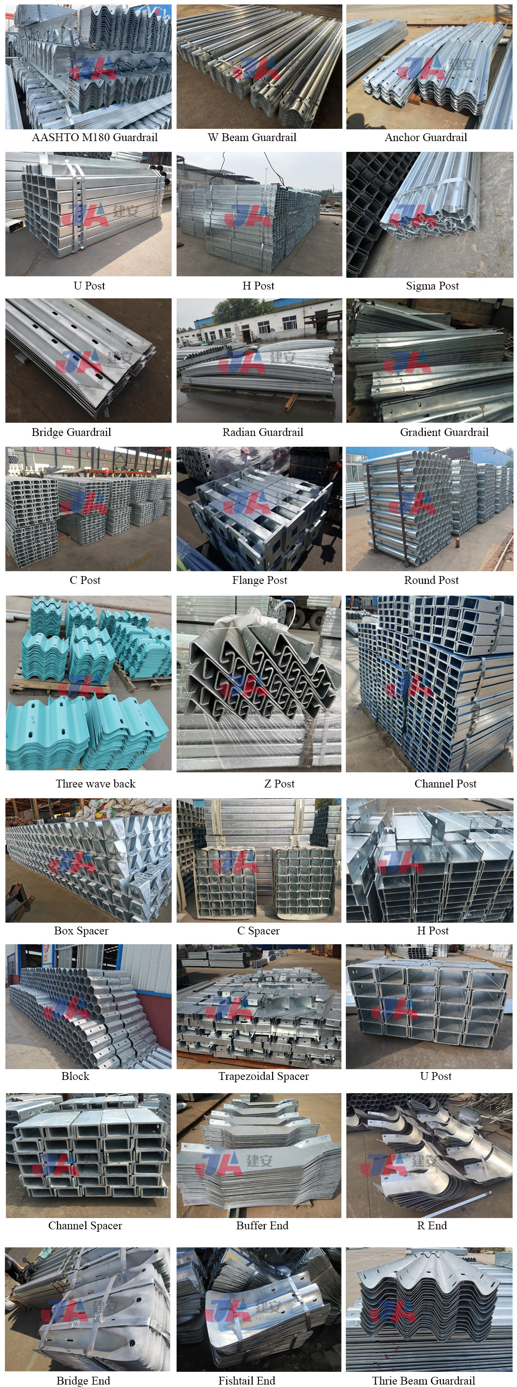 CE Certified Bending Corrugated Q235B Q345B Highway Guardrail with H Spacer Block