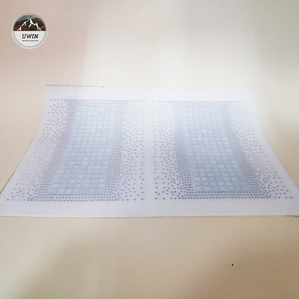 Rectangle Shape Rhinestone Applique Patches With Iron / Sew On Backing