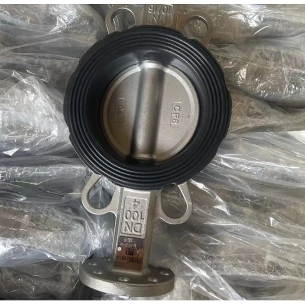 CF8/CF8M Stainless steel ANSI wafer butterfly valve with resilient seal