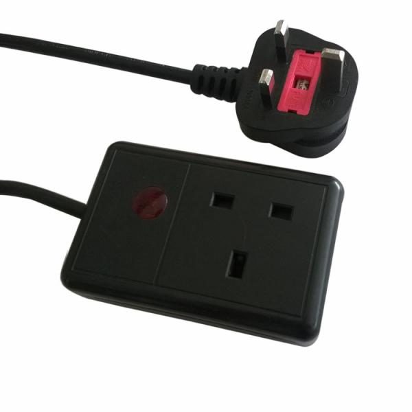 Quality UK power cord with single way socket for sale