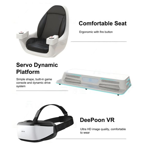 High-tech VR Cinema control panel