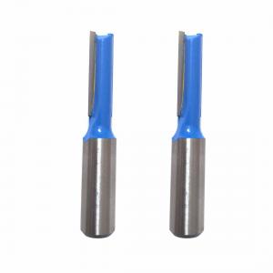 China Double Flute Carbide Tipped Router Bits / Straight Cut Router Bit For Wood Working wholesale