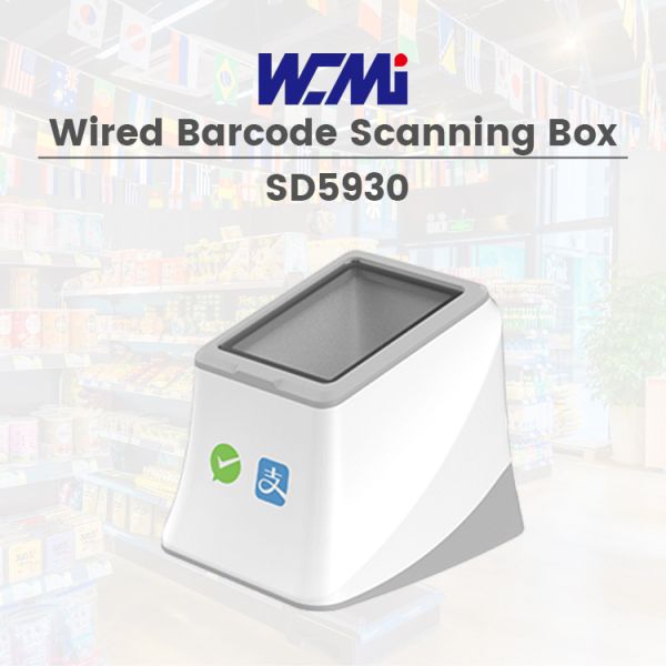 A WCMI Alipay Negative Scanner 2d Wireless bar Code Reader Desktop Barcode Scanner Platform