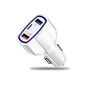 OEM USB Car Charger 3 Port PD 3.0 Fast Car Charger Adapter For IPhone Samsung