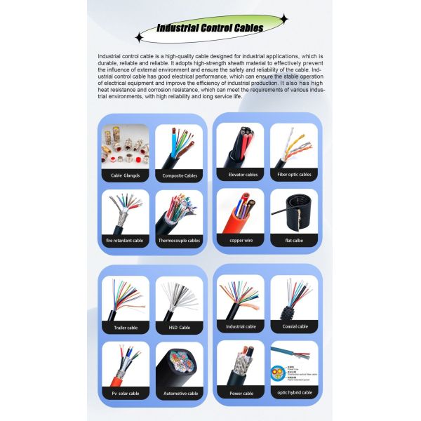 UL Aprroved PVC XLPE Insulated Multi Conductor Flexible Power Wire Electric Cable