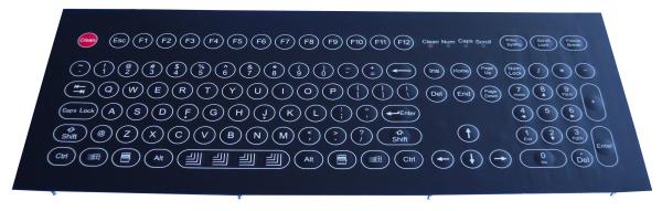 Quality Compact IP65 waterproof Industrial Membrane Keyboard / washable computer keyboard for sale