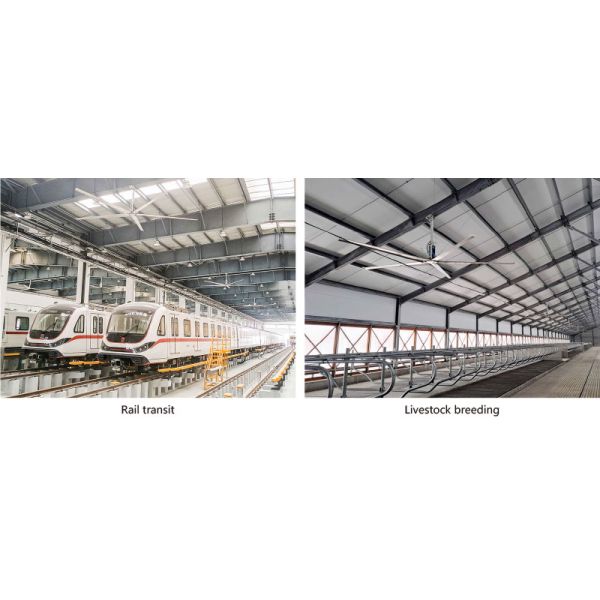 Large Industrial Fans For Workshop Large HVLS Fans With Anti-Collision Blades