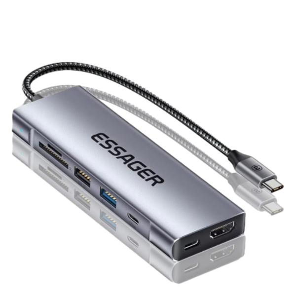 Quality 8 In 1 Expansion USB C Hub 10Gbps With M.2 SATA SSD Disk Enclosure Port for sale