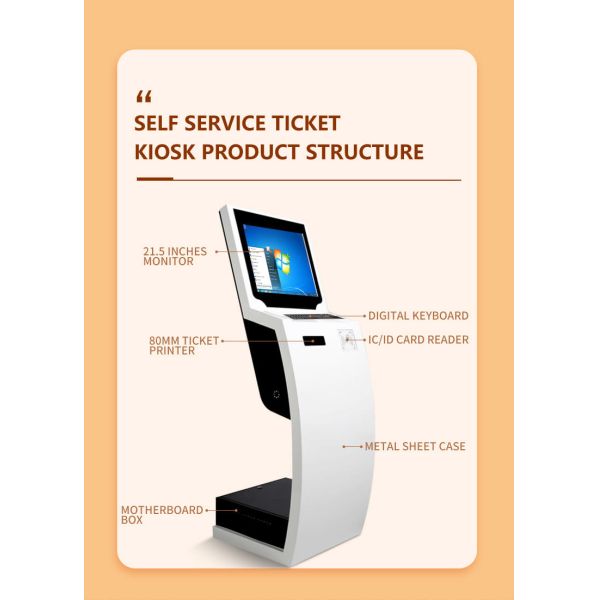 21 Inch Hotel Pc All In One Panel Pc For Self-Service Kiosk Ad Self Service Terminal
