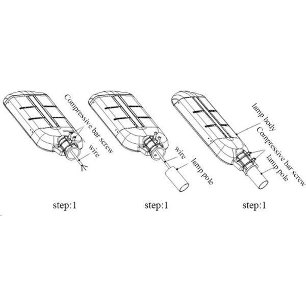 AC 90-305V Led Light Street Lamp Tempered Glass Lens U-SL1202-80W 5 Years Warranty