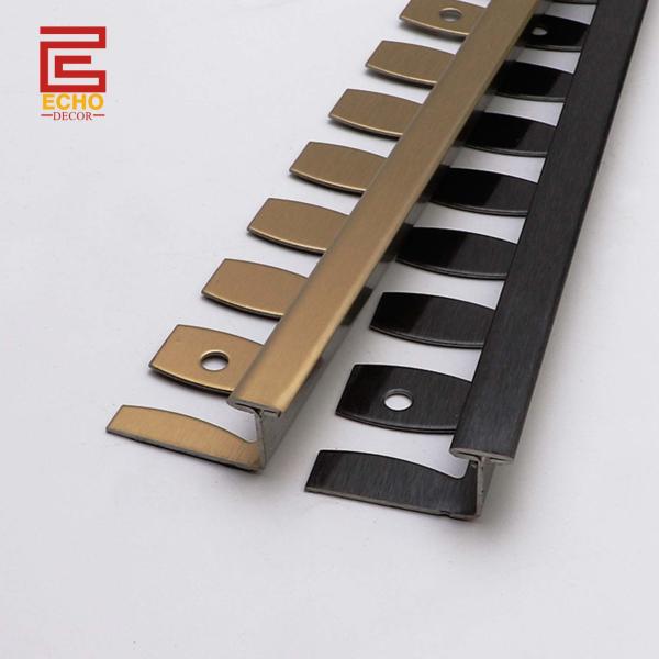 Quality Metal Curved Flexible Floor Transition Strips For Tile Or Wood Laminate Flooring for sale