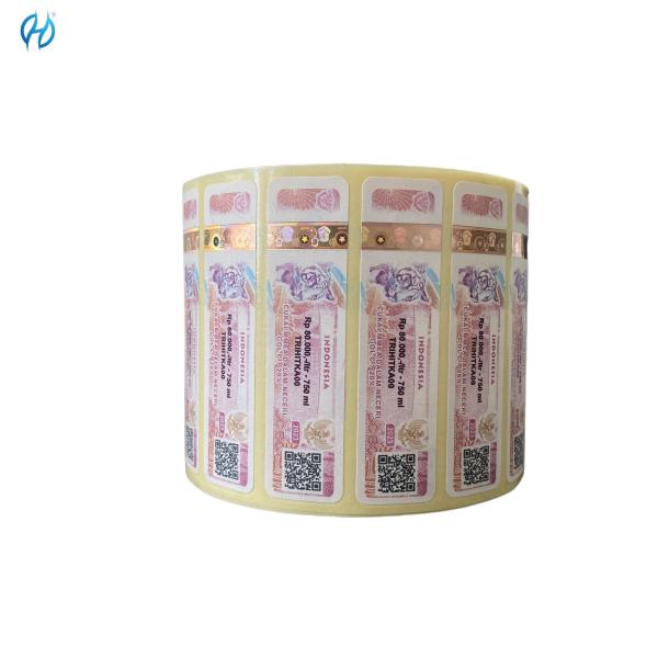 Custom Holographic Security Stickers Offset Printed Permanent Adhesive Glossy
