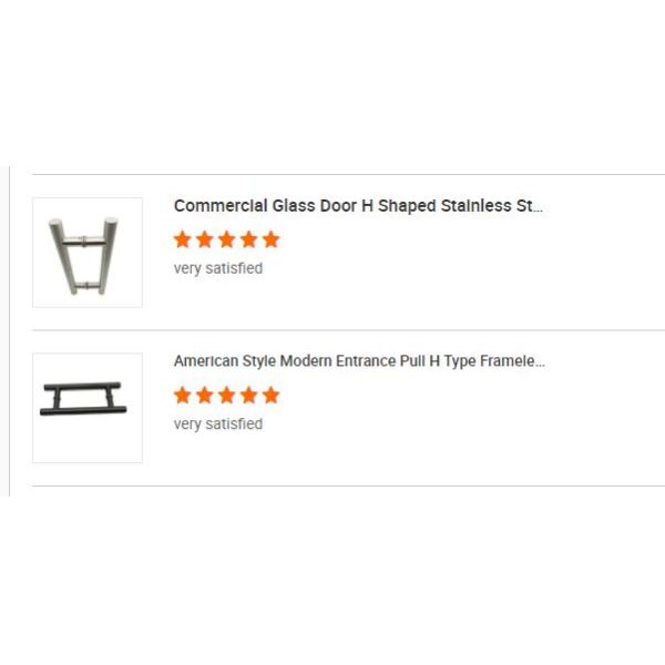 6-14mm Glass Thickness Steel Square L Shape Big Twin Glass Door Flush Pull Shower Door Handles