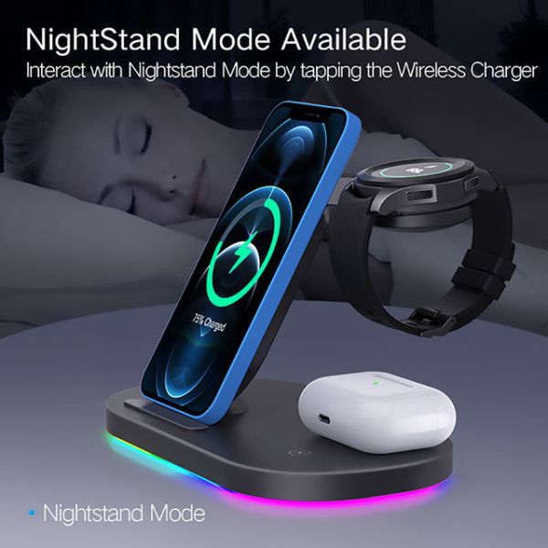 China Black Qi Wireless Charger Station wholesale