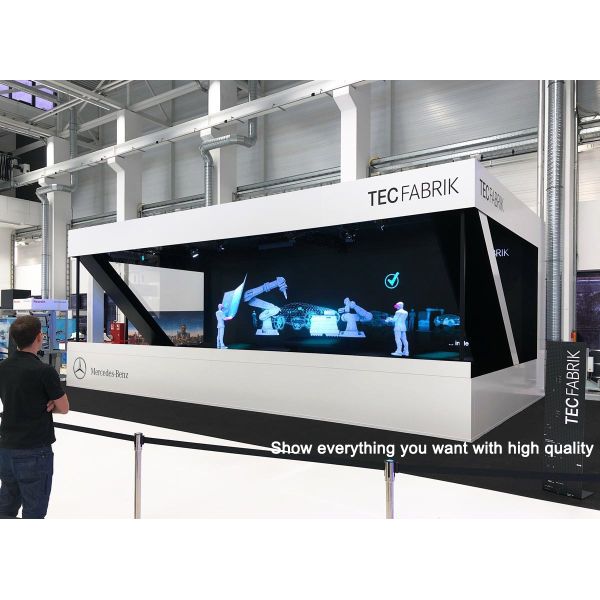 5m Width 3D Images Transparent Holographic Foil Reflect Screen