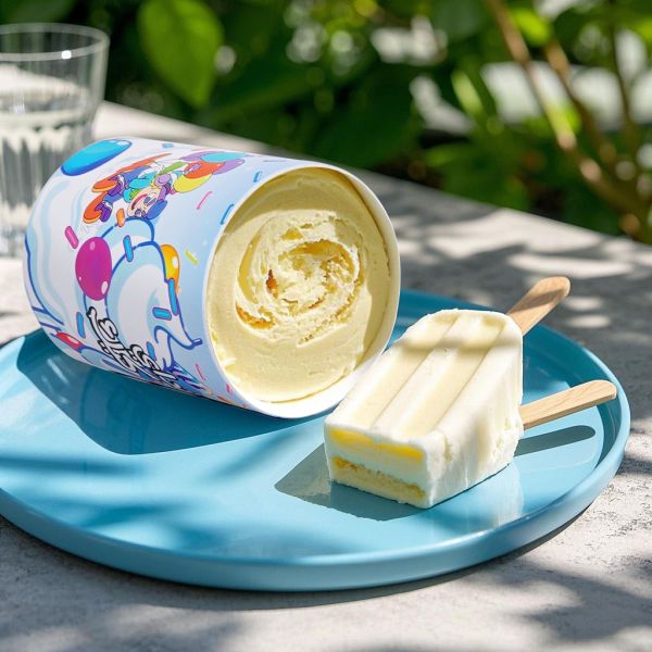 Ice Cream Paper Squeeze Tube Ice Cream Packaging Food Paper Tube With Tin Lid Ice Cream Paper Tube