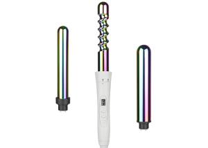 China 3 Barrel Interchangeable Curling Iron Set with Peacock Pattern Coated wholesale