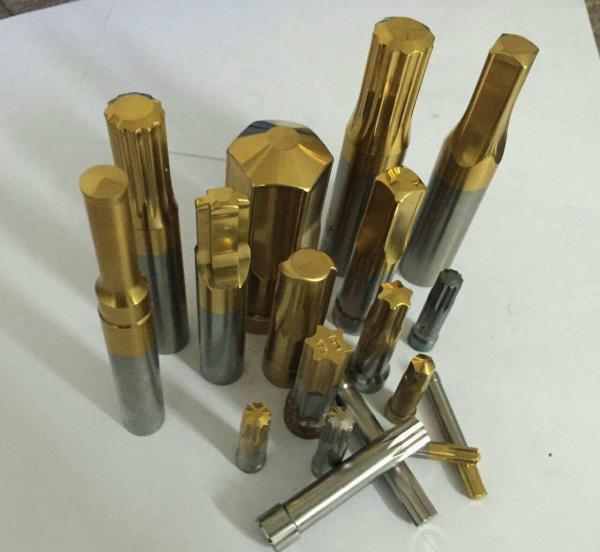 Quality Hexagon Head Die Punch Pins , Ejector Punch Pin Yellow TiN Coating Service for sale