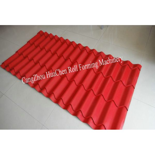 1250 Width Metal Roll Forming Machines / 15 Rows Tile Making Machinery
