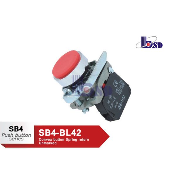 Spring Return Red Push Button Switch SB4 Series / Lighted Momentary Switch